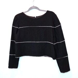Vintage William Pearson Wool Cropped Top with Rhinestone Accents Size 10